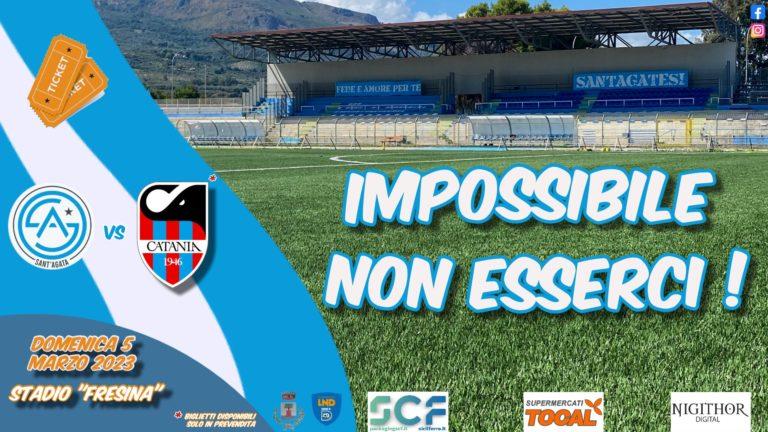 SANT’AGATA-CATANIA: Settore Ospiti, biglietti acquistabili online al costo di 15 euro