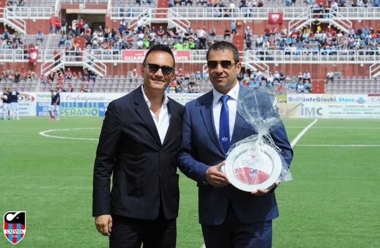 TRAPANI: congratulazioni al Catania e omaggio a Pelligra