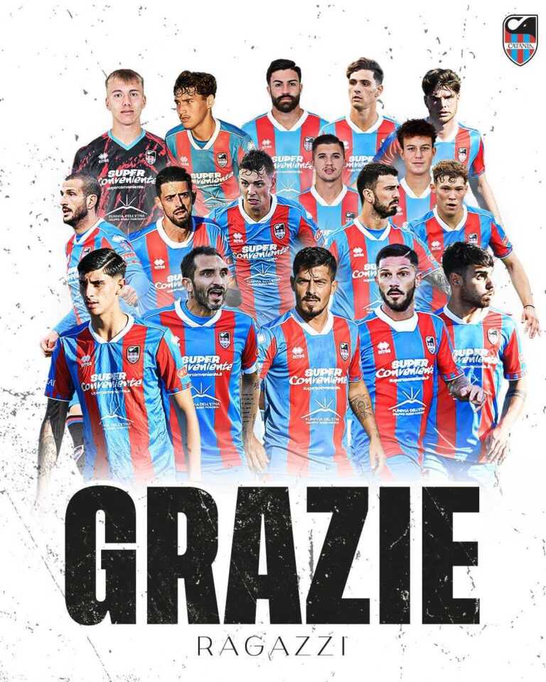 CATANIA FC – Pensiero verso i protagonisti del recente passato: “Grazie ragazzi”