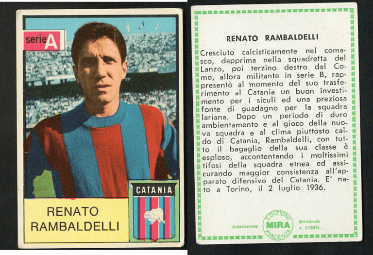 CATANIA FC: ”Piangiamo la scomparsa di Rambaldelli, scrisse pagine di storia indimenticabili”