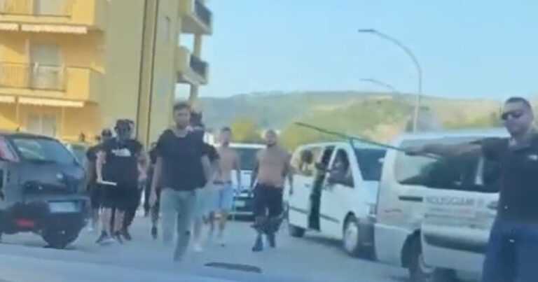 CASERTANA-CATANIA: agguato a tifosi con spranghe e pulmini di traverso