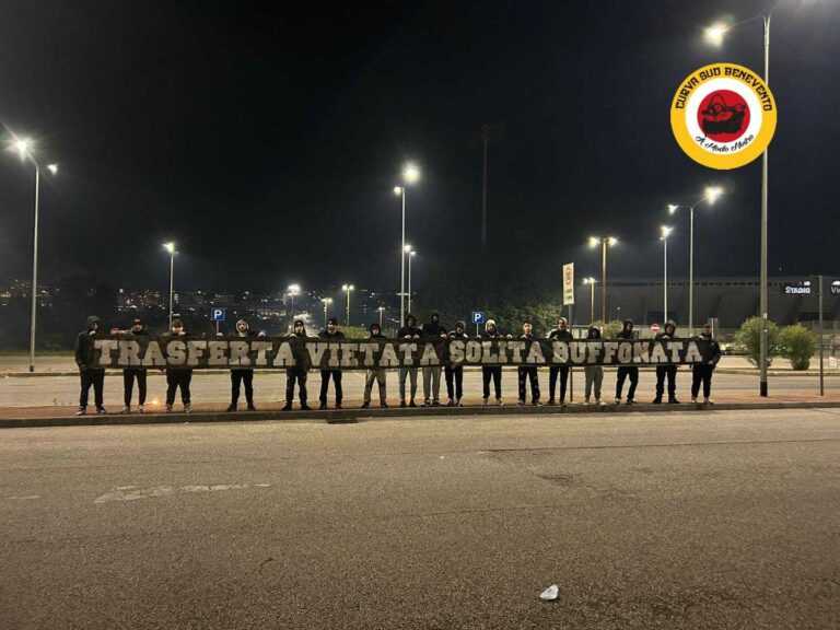 BENEVENTO: ultras Curva Sud contro il divieto di trasferta ai catanesi