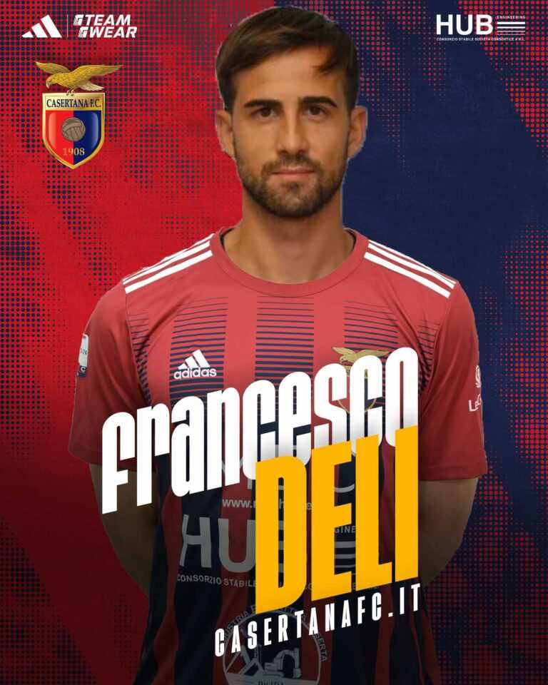 UFFICIALE – Deli alla Casertana: “Entusiasta di questa nuova avventura”