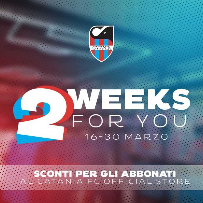 Sconti per gli abbonati al Catania FC Official Store