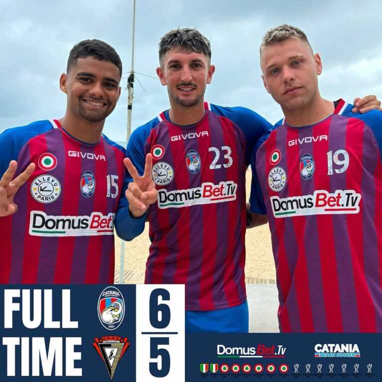 LA SICILIA: “Beach Soccer, esordio vittorioso per la Domusbet Catania all’Euro Winners Cup”