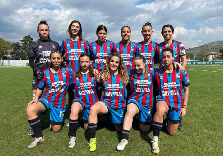 CATANIA FEMMINILE: rossazzurre sconfitte nettamente a Frosinone