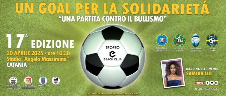 UN GOAL PER LA SOLIDARIETA’: Velotto, Sturaro e Allegretto in rappresentanza del Catania FC