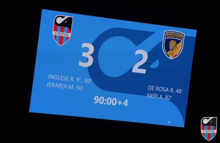 CATANIA-GIUGLIANO (Video): gli highlights della sfida