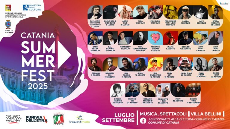DALLA CITTA’ | Summer Fest 2025 e Palcoscenico Catania: oltre 200 eventi dal centro alle periferie