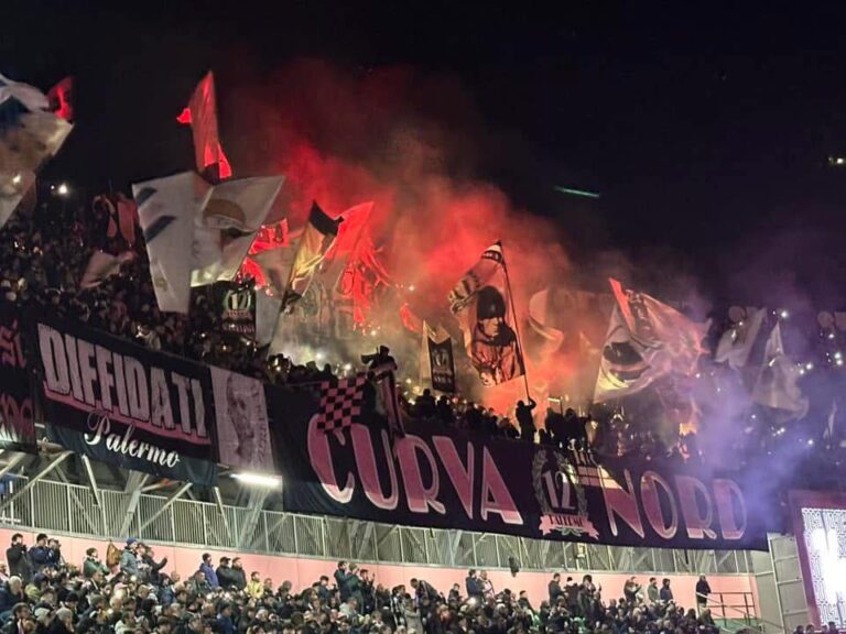 CURVA NORD PALERMO vicina ai tifosi del Catania: “Oltre la rivalità, oltre i colori! Non mollate”